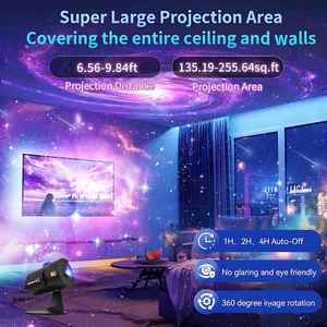 Square Mini <b>USB</b> Moon & Planet Projection <b>Lamp</b> with Replaceable LED Color-Changing Dimmable Night Light for Bedroom Wall Decor - Product Image 4