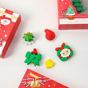 Borradores de Lápiz con Diseño Navideño de Dibujos Animados, Caja de Regalo Apilable, Diseño Bonito para Estudiantes de Primaria, Material de Goma, Venta al Por Mayor - Product Image 3