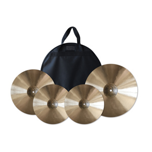Platillos de bronce B20 martillados a mano, juego de <span class=keywords><strong>4</strong></span> piezas para músicos de batería (gigging y grabación), platillos Hi-Hat de 14'', platillos <span class=keywords><strong>Crash</strong></span> de 16'' y platillos Ride de 20'' - Product Image 1