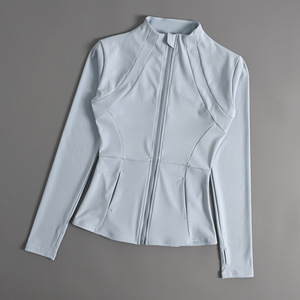 Chaqueta Deportiva Personalizada para Mujer, de Invierno, Manga Larga, Cuello Alto con Cierre, para Gimnasio, Yoga, Running, Fitness, Resistente al Viento, Transpirable y Ajustada - Product Image 6
