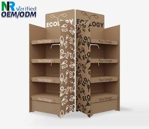 Modern Style Cardboard Floor Counter Display Rack Hook PDQ Karton Display <b>Box</b> for POS for Pop Mart Paper Cardboard Display Stand - Product Image 1