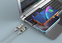 Câble de charge tressé USB-C 4 en 1 avec logo personnalisé, charge rapide 240 W, câbles de données USB-C vers Type C pour iPhone