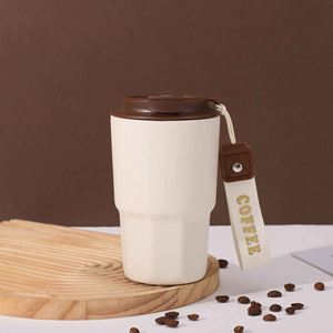 Modern Stainless Steel <b>Coffee</b> Tumbler With Lid Vacuum Insulated Travel Mug Minimalist Design For Adults 12-24 Hours Thermal - Product Image 5