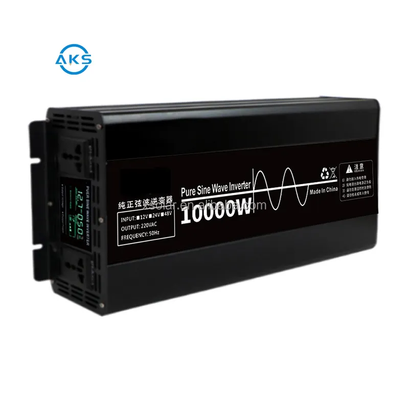 AKS tedarikçisi saf sinüs dalga tek fazlı güneş invertör 1600W 3000w 3500W 4500W 10000w güneş invertör 12V 24V 48V için 110V 220V