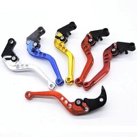 Palancas de Freno y Embrague Cortas de Aluminio CNC, 6 Posiciones Ajustables, Universales para Motocicleta, Modificadas, Color Dorado, Wire EDM