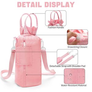 Portable 40oz Tumbler Cup Cover Insulated Water <b>Bottle</b> Sling Purse with Drawstring for Cooler <b>Bags</b> - Product Image 3