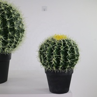 Sculpture de cactus en résine moderne avec pot, statue géométrique minimaliste, décoration de table en résine durable