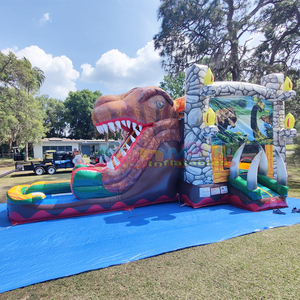 Wet or dry dual lane <b>large</b> outdoor <b>inflatable</b> bounce house water slide combo bouncer for kids party - Product Image 3