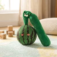 Schattig perzik knuffeldier zacht pluche dier geborduurd cartoon fruit pop cadeau voor kinderen
