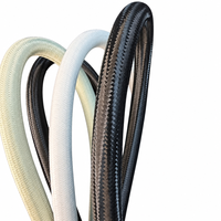 Tuyau en caoutchouc tressé en nylon ou en coton noir de 4 mm, 6 mm, 8 mm, 10 mm