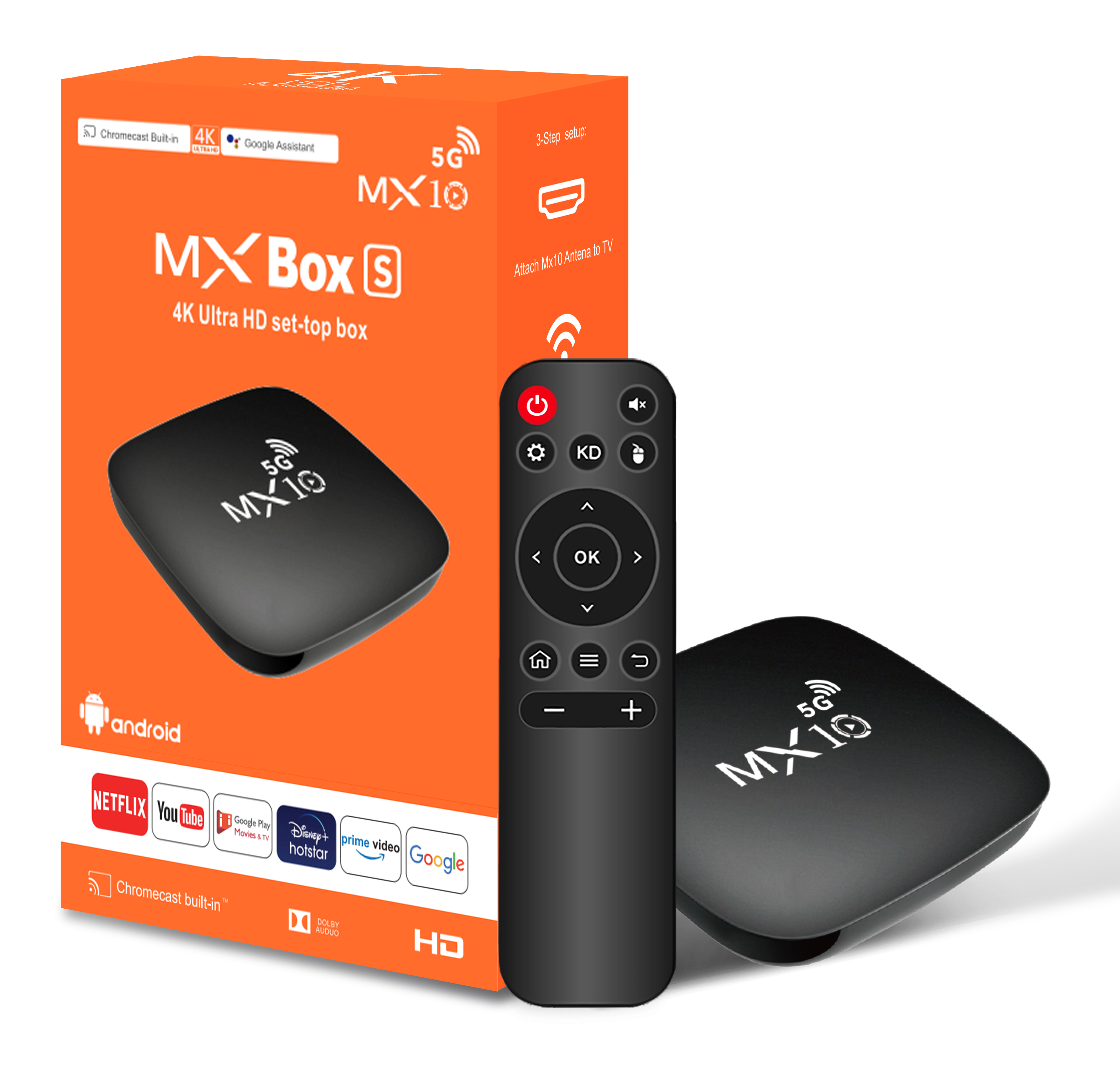 Smart Android TV Box M10 5G - Quad Core, 1GB RAM, 8GB Storage