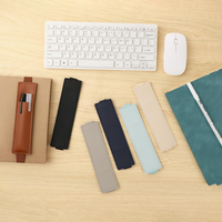 Porte-Stylo Réglable à Bande Élastique en Cuir PU, Étui de Transport pour Stylos et Crayons