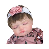 Poupée Reborn Sunnyfan de 18 pouces avec vêtements bruns, simulation de bébé en vinyle, populaire en Europe et en Amérique, modèle W-001
