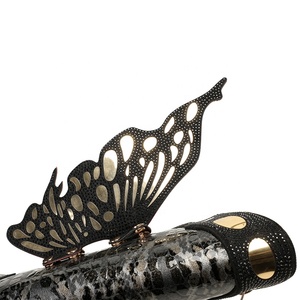 Stivali da <span class=keywords><strong>Donna</strong></span> Personalizzati di Design Occidentale con Ali di Farfalla, Punta Affusolata, Tacco a Spillo, Altezza Media, Leggeri con Tacco Dorato - Product Image 6