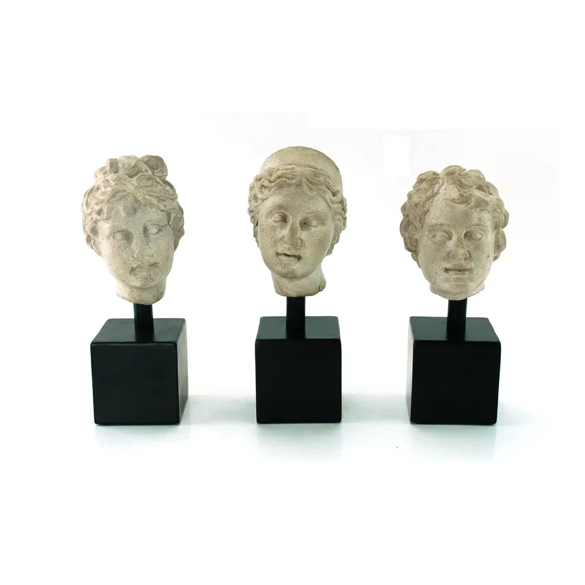 Escultura de cabeza femenina clásica para Hogar, decoraciones de mesa, resina griega para decoración del Hogar, figura Artificial antigua