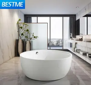 BESTME akrilik çeşitli şekiller tasarım küvet ile İki yetişkin için mikser ve duş damla açık yuvarlak Spa sıcak lüks küvet