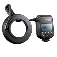 Flash annulaire macro Godox MF-R76 5000K, lumière LED annulaire, flash Speedlite pour Canon, Nikon, Sony et autres appareils photo reflex numériques