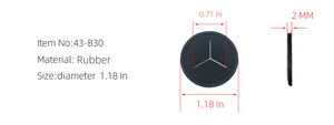 Round Black PVC Rubber Cross Hole <b>Patch</b> <b>Sew</b> <b>On</b> Earphone Cable Port Label for Garments and Backpacks - Product Image 2