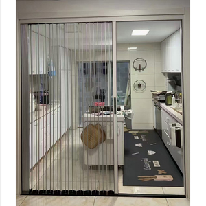 Panneau en cristal acrylique transparent porte coulissante pliante en PVC <span class=keywords><strong>cloison</strong></span> pliable pour cuisine salle de bain toilette porte pliante invisible - Product Image 1