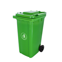 Poubelle à poussière 240l en plastique sur roues pour municipalité poubelle