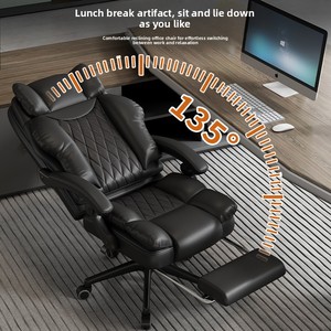 Silla de Oficina 817Home, Cómoda <span class=keywords><strong>para</strong></span> Estar Sentado por Tiempo Prolongado, Ajustable, Reclinable, Ergonómica, de Cuero, Ejecutiva, Moderna y Ligera - Product Image 2