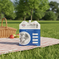 Sacs de stockage de colostrum pour veau en plastique PET de qualité alimentaire, écologiques, jetables, avec bec verseur en silicone pour l'alimentation liquide