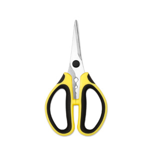 <b>Kitchen</b> <b>Scissors</b> Stainless Steel Yellow Black Straight Head Multi Purpose For Home Use - Product Image 4