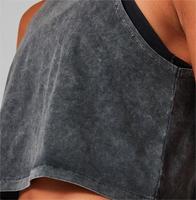 Tank Top Crop wanita, rompi Yoga olahraga kasual warna kustom, Tank Top olahraga