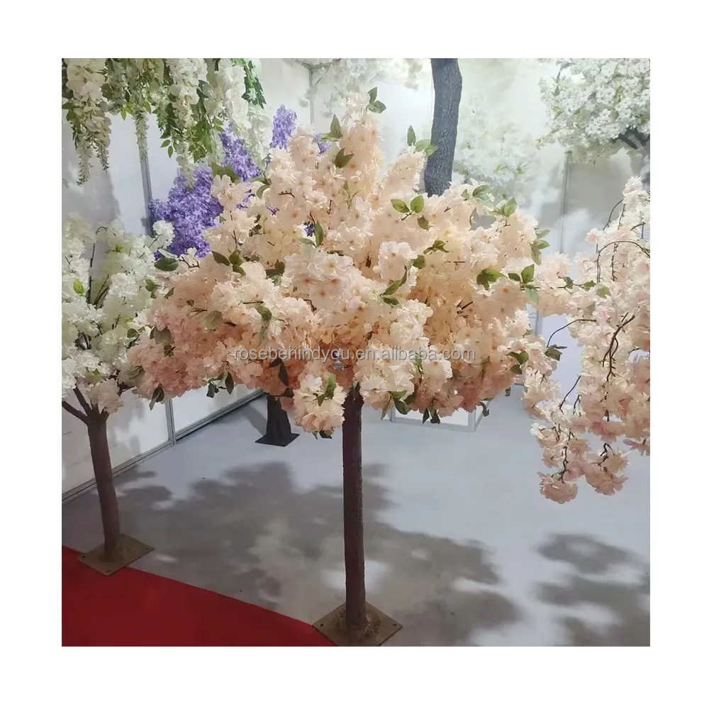 Elegant supplier japanese sakura 6ft 7ft 8ft 10ft indoor pink artificial cherry blossom tree