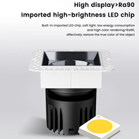 Spot LED encastré blanc réglable noir, type rail, Dali, rond ou carré, 3000-6000K, pour plafond intérieur domestique