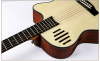 2023 New Acoustics Guitars 6 Strings Engraved Grape Sound Hole Design Built-in EQ Pickup Electric Guitar Aucoustic