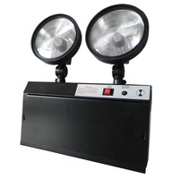 Projecteur d'urgence LED rechargeable 5W à double faisceau avec batterie de secours en plastique de 3 heures, boîtier en acier et diffuseur PS