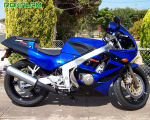 ชุดแฟริ่งสำหรับฮอนด้า,ชุดคิตอกไก่ CBR250RR 1988 1989 MC19 88 89 CBR250 CBR <span class=keywords><strong>250RR</strong></span> สีฟ้าสีดำ - Product Image 1