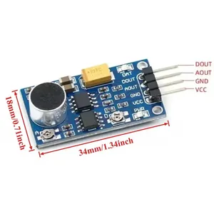 Module de capteur sonore LM386, carte de détection de commande vocale pour Arduino, projet IoT pour maison intelligente, expérience scientifique DIY - Product Image 3