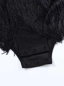 ชุดเต้นรำลาติน ชา-ชา ซัลซ่า สำหรับเด็กผู้หญิงอายุ 6-16 ปี ชุดโล่ห์เตอร์ด์สีเมทัลลิก สำหรับการแข่งขัน การแสดงบนเวที และการเรียนเต้นรำ - Product Image 5