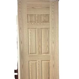 Peau de porte intérieure en panneau de fibres de bois moulé <span class=keywords><strong>6</strong></span> panneaux HDF uni avec design moderne - Product Image 1