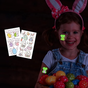 Nuovi adesivi per <span class=keywords><strong>tatuaggi</strong></span> Easter impermeabili e luminosi al buio per bambini <span class=keywords><strong>tatuaggi</strong></span> decorativi carini - Product Image 2