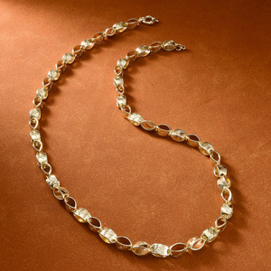 Collana di Lusso con Catena Spessa Elettroformata, Placcata in <span class=keywords><strong>Oro</strong></span> 14K, Resistente all'Acqua e all'Ossidazione, Unisex - Product Image 5