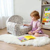 Fauteuil/Canapé DIY pour Enfants en Tissu Doux Rembourré de Mousse, Lavable et Amovible, Idéal pour l'École, le Salon et l'Intérieur