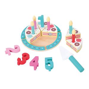 High Qualify Little Girl Educational Happy Kinder Spielzeug <strong>Wooden</strong> Toys Birthday <strong>Cake</strong> for Children - Product Image 4