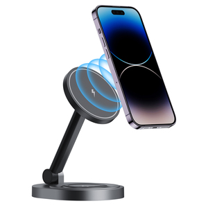 Station de charge de bureau magnétique PD avec logo personnalisé, 15 W, chargeur sans fil portable rapide pour appareils - Product Image 4