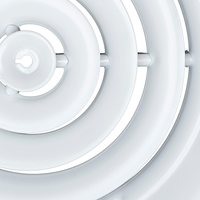 Diffuseur de conduit d'air à col rond blanc de 10 pouces couvercle de ventilation diffuseur d'alimentation en air rond en aluminium pour plafond