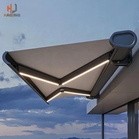 Auvent rétractable électrique personnalisé en aluminium, cadre en alliage antirouille, résistant aux UV, pour balcon et terrasse extérieurs