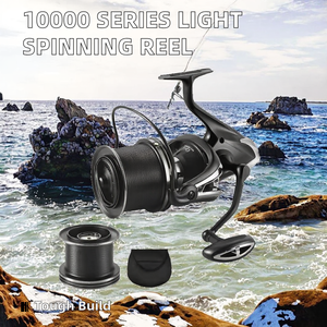 Nouvelle version améliorée de <span class=keywords><strong>moulinet</strong></span> de pêche à la <span class=keywords><strong>carpe</strong></span> léger en alliage de magnésium, avec poignée pliable et bobine libre, pour eau douce et lancer d'appâts - Product Image 5