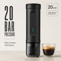 Machine à expresso portable 20 bars à extraction rapide, chargement USB, batterie 7800 mAh, idéale pour les trajets quotidiens, disponible en stock pour commande d'échantillon