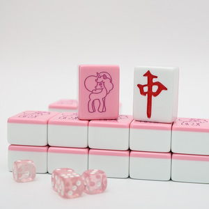 Tuiles de mahjong rose My Little Pony, adaptées à un usage domestique, grandes dimensions. Fabricant de tuiles de mahjong sur mesure. - Product Image 5
