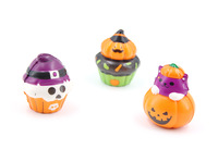 Nouvelle série Halloween transfrontalière : Jouets fantômes amusants en PU à rebond lent, à presser, pour la décompression, ornements, vente en gros