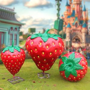 Événements alimentaires Thème Ornements Géant Fibre de Verre Banane Raisin Grenade Cerise Props Résine <span class=keywords><strong>Dragon</strong></span> Fruit Statue - Product Image 4