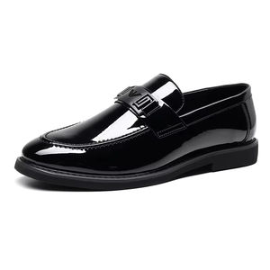 Mocasines Oxford de Cuero Genuino para Hombre, Estilo Italiano de Alta Gama, Hechos a Mano, Zapatos de Boda con Cierre Deslizante, Bordado Ligero Otoñal - Product Image 1