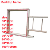 Support de table en bois pour pistolet à tufter, outil de fabrication de tapisseries, cadre de tapisserie DIY, présentoir de table pour tapis tuftés